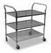 Wire Cart 3 Shelf 36x24x39 Chrome