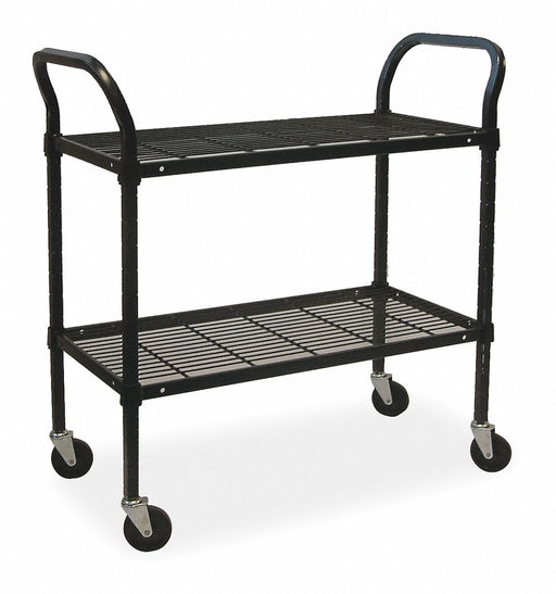 Wire Cart 2 Shelf 48x18x39 Black