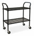 Wire Cart 2 Shelf 36x18x39 Black