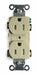 Receptacle Ivory 15 A 2P3W Side 1PK