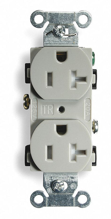 Receptacle Gray 20 A 2P3W Side 1PK