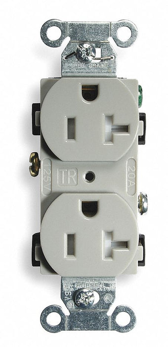 Receptacle Gray 20 A 2P3W Back Side 1PK