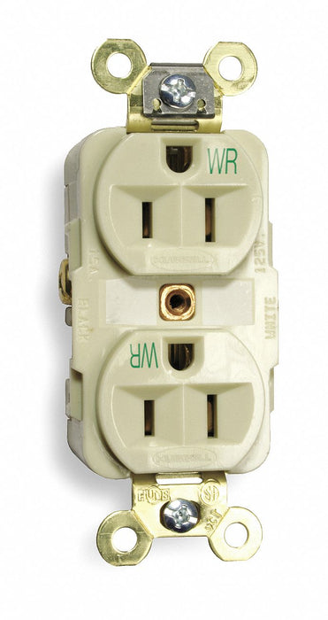 Receptacle Duplex 15A 5-15R 125V Ivory