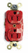 Receptacle Red 15 A 2P3W Back Side 1PK
