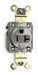 Receptacle Gray 20 A 2P3W Back Side 1PK