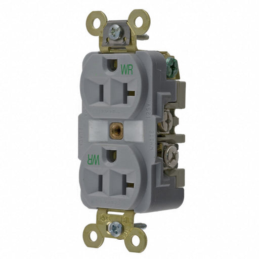 Receptacle Gray 20 A 2P3W Back Side 1PK