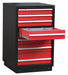 ModDrwrCab 45 x27.75 x28 Blk/Red 7Drwr