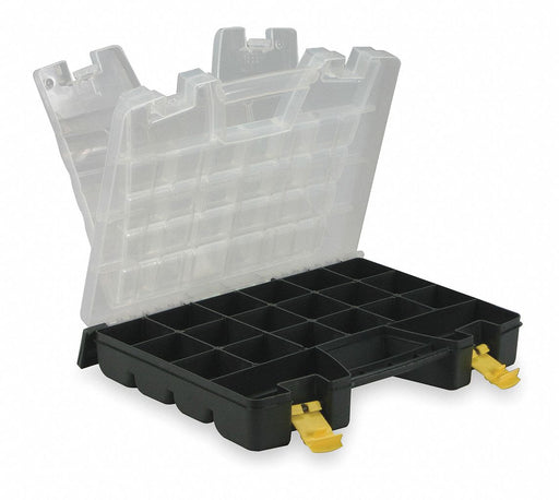 Adj Comprt Bx Dbl Latch Blk 3 1/2 in