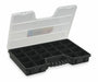 Adj Comprt Bx Dbl Latch Blk 2 1/2 in