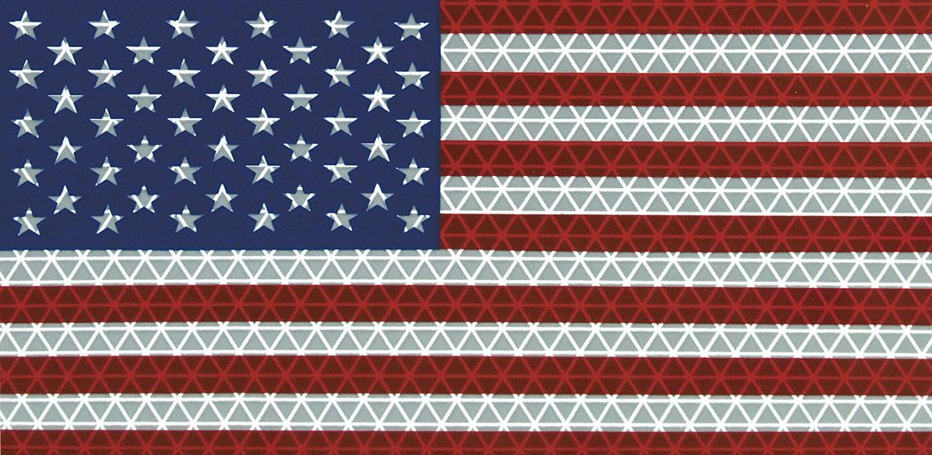 American Flag Decal Reflect 6.5x3.75 In
