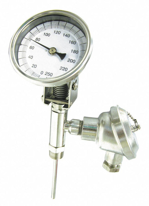 D3773 Bimetal Thermom 3 In Dial -40 to 160F