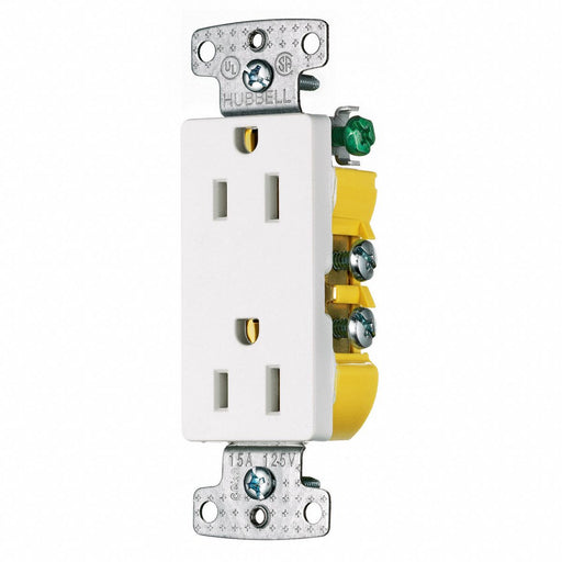 Receptacle White 15 A 2P3W Back 1PK