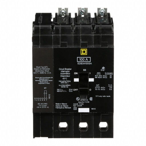 Circuit Breaker 100A Bolt On 277/480V 3P