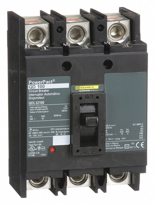 Circuit Breaker 100A 3P 240VAC QD