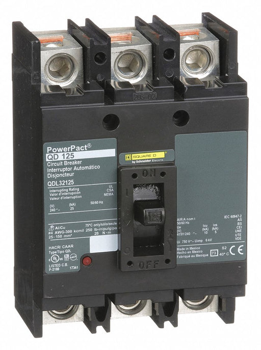 Circuit Breaker 125A 3P 240VAC QD