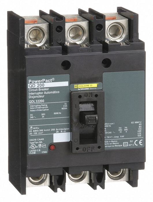 Circuit Breaker 200A 3P 240VAC QD
