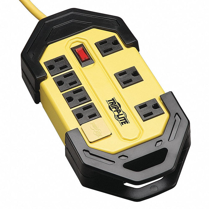 GFCI Black/Yellow 12ft 8Outlet 14AWG