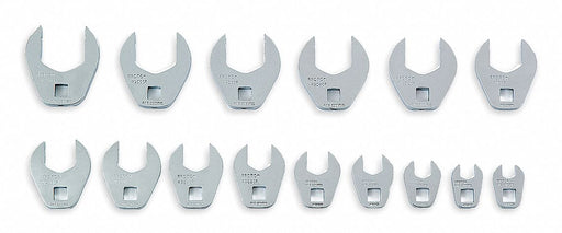Crowfoot Skt Set Steel DvSz 3/8 SAE