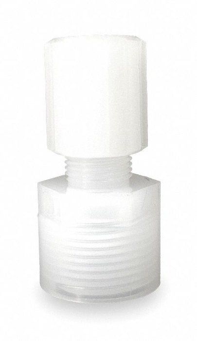 Strt PFA FNPT 1/2 in Tube 1/2 in