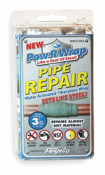 Pipe Repair Kit 3 W x 132 L Gray