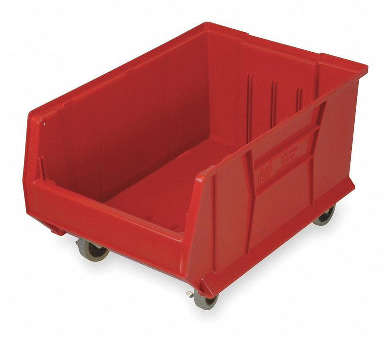 E4548 Mobile Bin Red Polypropylene 11 in