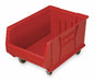 E4548 Mobile Bin Red Polypropylene 11 in