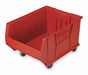 E4549 Mobile Bin Red Polypropylene 12 in