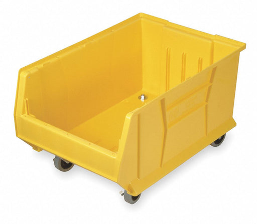 E4549 Mobile Bin Yellow Polypropylene 12 in