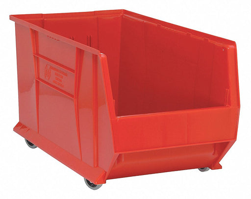 E4550 Mobile Bin Red Polypropylene 15 in