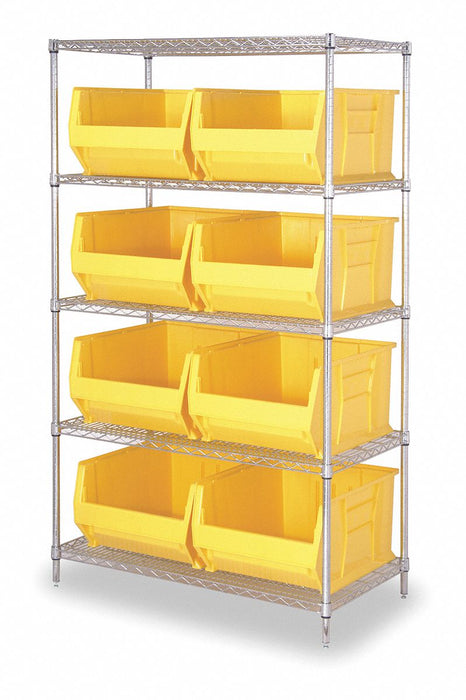 D5607 Bin Shlvng 30inx74inx42in Yellow