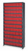 D5599 Enclosed Bin Shlvng 18x75x36in Red