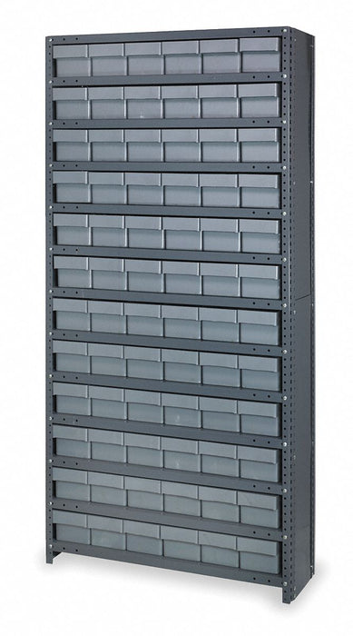 D5599 Enclosed Bin Shlvng 18x75x36in Gray