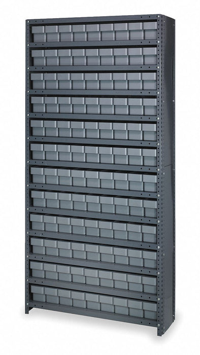 D5586 Enclosed Bin Shlvng 12x75x36in Gray