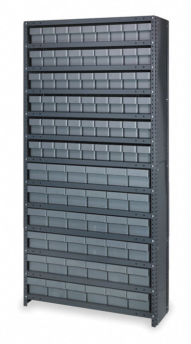 D5601 Enclosed Bin Shlvng 18x75x36in Gray
