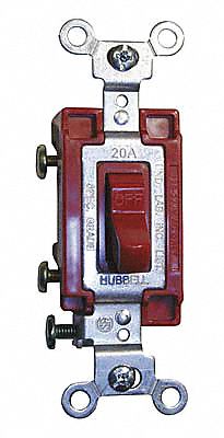 Wall Switch Red 20 A Back Side 4-Way