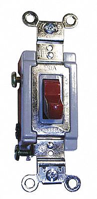 WllSwtch Red 15A Bk Sd SnglPole/DblThrow