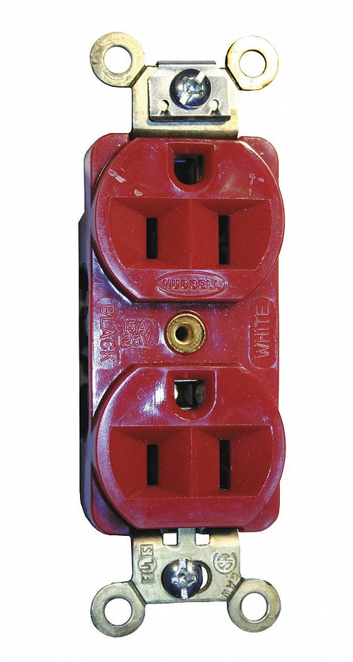 Receptacle Red 15 A 2P3W Back Side 1PK