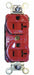 Receptacle Red 20 A 2P3W Back Side 1PK