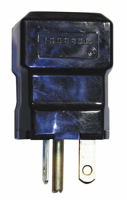Straight Blade Plug Black 20 A Hng 5-20P