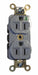 Receptacle Gray 15 A 2P3W Back Side 1PK