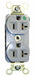 Receptacle Gray 20 A 2P3W Back Side 1PK