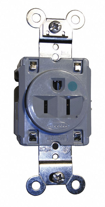 Receptacle Gray 20 A 2P3W Back Side 1PK