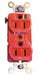 Receptacle Red 15 A 2P3W Back Side 1PK