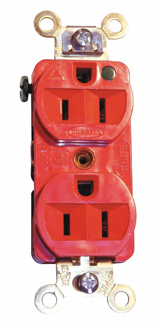 Receptacle Red 15 A 2P3W Back Side 1PK