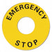 LegndPlate EmergencyStop Ylw/Ylw Round