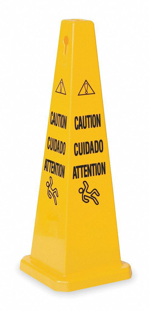 Safety Cone Yellow Polypropylene 36 in H