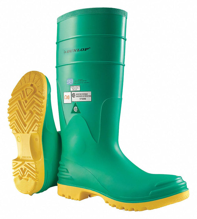 D0328 Rubber Boot Men s 9 Knee Green PR