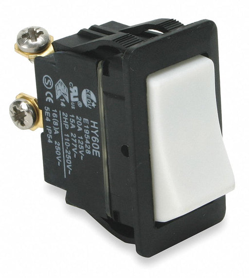 RockerSwitch NoLens/Lamp White On/Off
