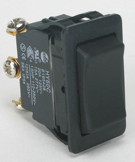 RockerSwitch NoLens/Lamp Black On/Off/On