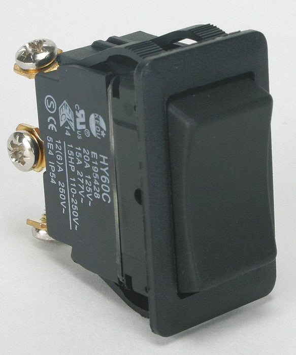 RockerSwitch NoLens/Lamp Black On/Off/On